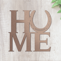 Metal Horseshoe Home Sign