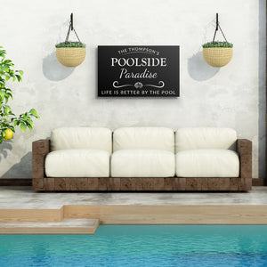 Poolside Paradise Without Palms Sign